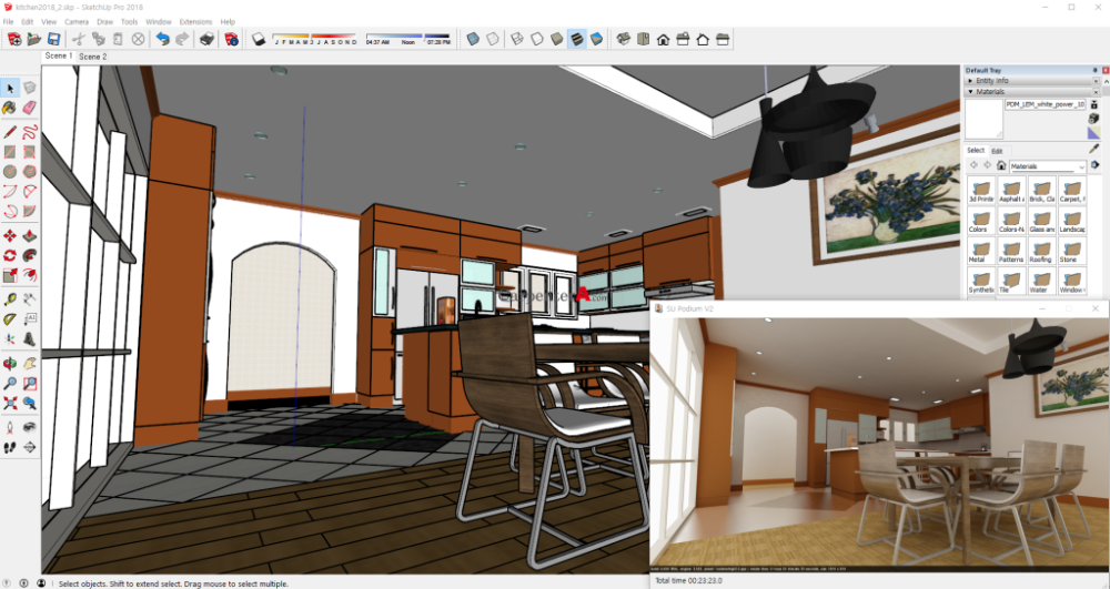 인테리어 디자인 SketchUp파일 1$